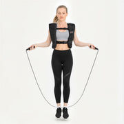 8 kg Weighted Vest with Adjustable Straps and Reflective Strips for Training Black AOSOM