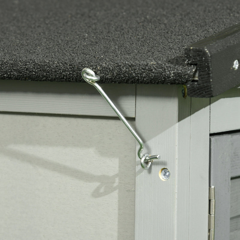 Wooden Rabbit Hutch With Spacious Outdoor Run Ideal for Garden Pet Housing Grey