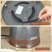 Grey 3kW Rapid Boil Honeycomb Cordless Kettle for Fast Heating by HOMCOM