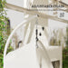 Light Grey Hanging Egg Chair with Stand and Cushions for Garden or Patio by Outsunny