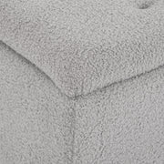 Fabric Storage Ottoman Bench With Wooden Legs For Bedroom Or Lounge 47L Capacity, Grey