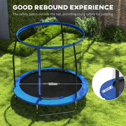8ft Outdoor Trampoline with Safety Net and Padded Edge Cover by SPORTNOW AOSOM