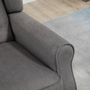 Retro Wingback Armchair, Dark Grey