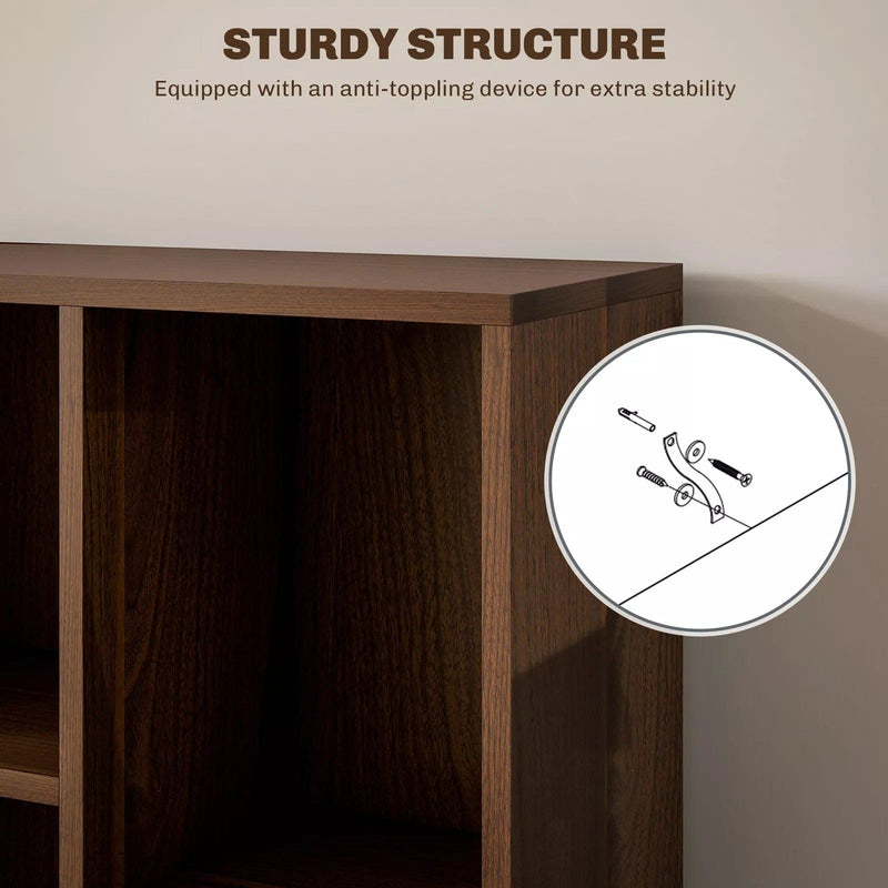 Image of a Dark Brown Cube Bookcase.