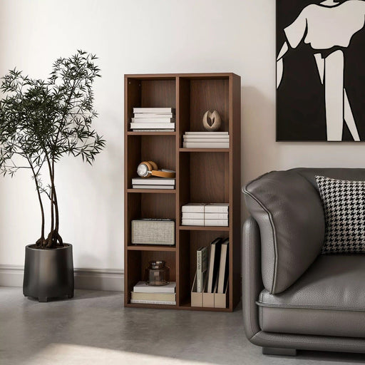 Image of a Dark Brown Cube Bookcase.