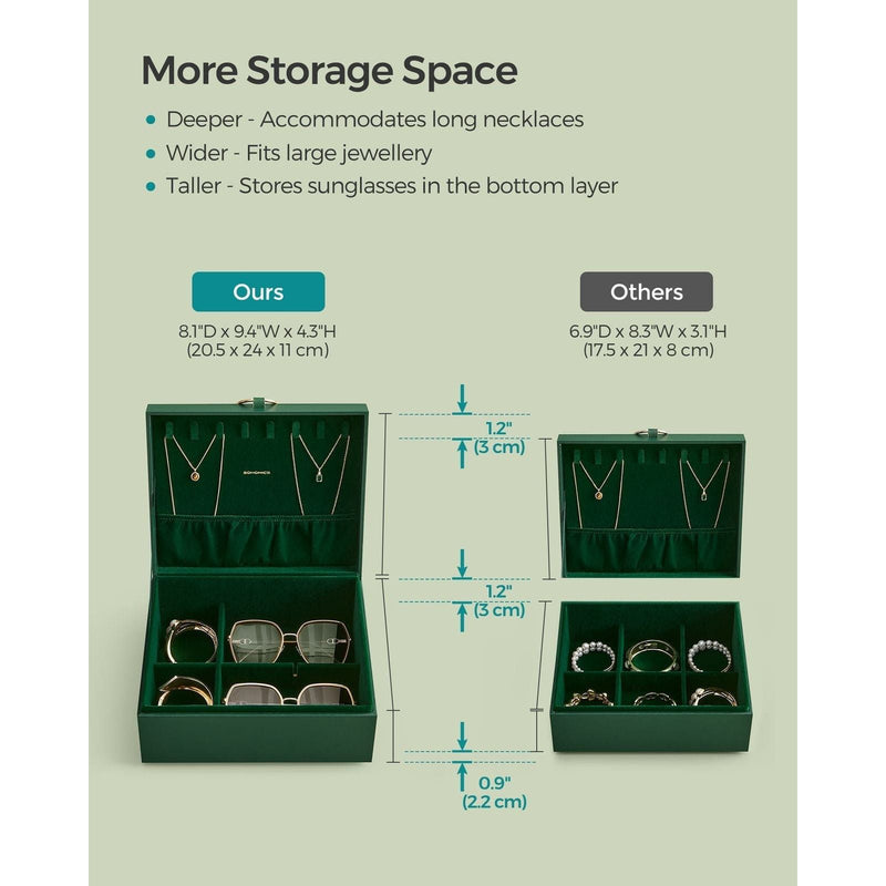 Image of a Dark Green Jewellery Box