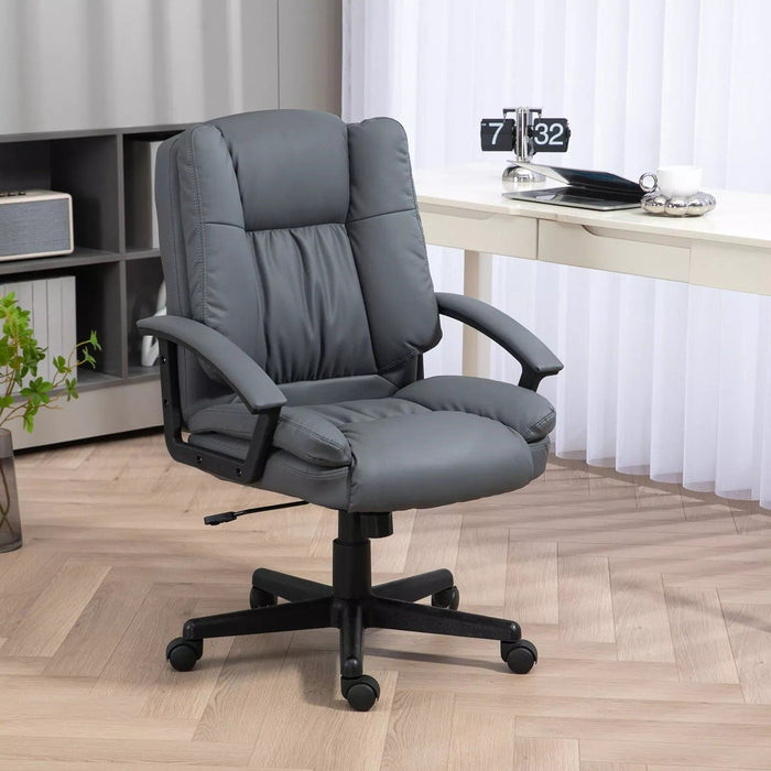 Image of a dark grey office chair