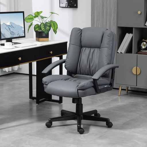 Image of a dark grey office chair