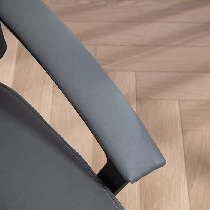 Image of a dark grey office chair