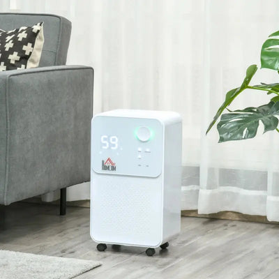 Quiet Portable Dehumidifier - 12L/Day 2000ML - 4 Modes Homcom