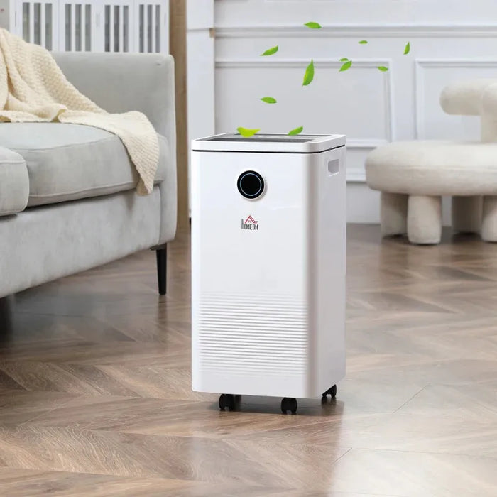 HOMCOM smart dehumidifier 10L/day in white and black