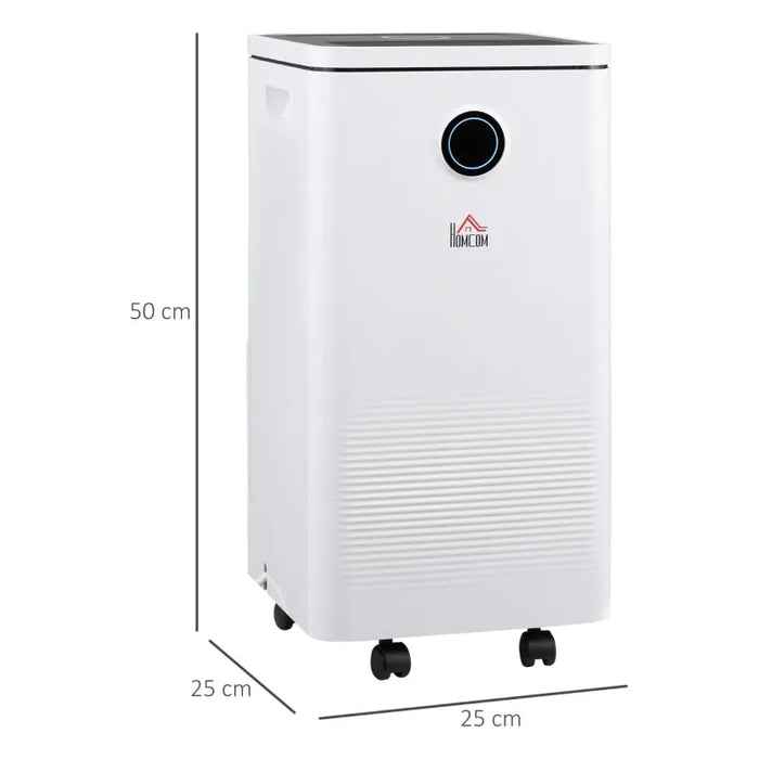 HOMCOM smart dehumidifier 10L/day in white and black