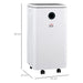 HOMCOM smart dehumidifier 10L/day in white and black