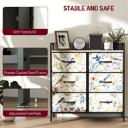 6 Drawer Chest of Drawers with Spacious Storage for Bedroom or Living Room White