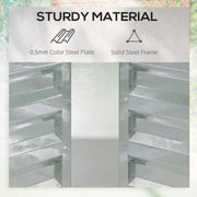 Raised Metal Garden Bed With Greenhouse Cover For Growing Vegetables And Herbs Green