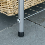 Portable Charcoal BBQ Grill with Wheels and Utensils for Outdoor Cooking and Camping by Outsunny