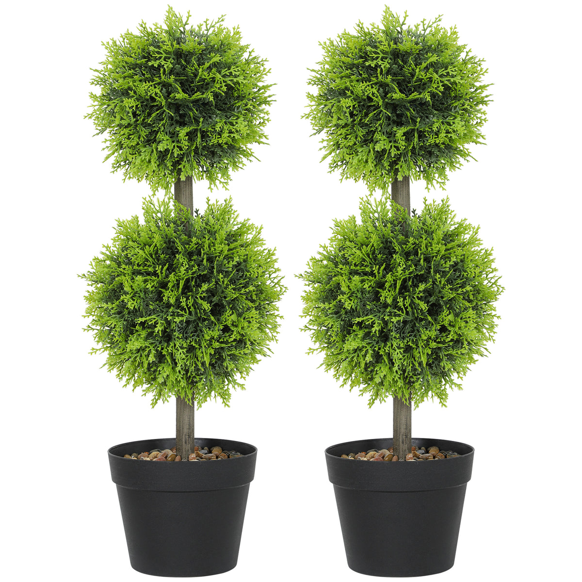 Buy Set of 2 Artificial Topiary Trees 60cm With Pots | Opal Retail