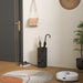 Black Metal Umbrella Stand with Drip Tray and Hooks for Hallway and Entryway by HOMCOM