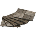 Outsunny 27 Pcs Decking Tiles, Charcoal Grey, 30x30cm Outsunny