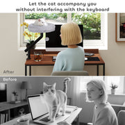 Rotatable Cat Hammock Bed for Desk or Window with Adjustable Angle Support Grey AOSOM