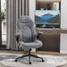 Image of a Light Grey Office Chair With Flip Up Arms