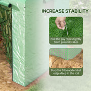 Walk In Garden Greenhouse With Roll Up Door And Mesh Windows For Plant Growth Green