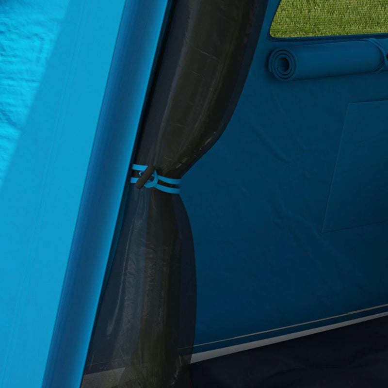 Inflatable 2 Person Camping Tent Quick Pitch Waterproof Shelter with Mesh Windows Light Blue