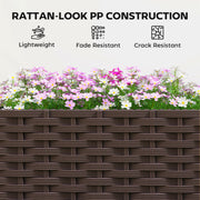 Modular Raised Garden Bed for Easy Planting on Patios and Balconies, Brown Outsunny