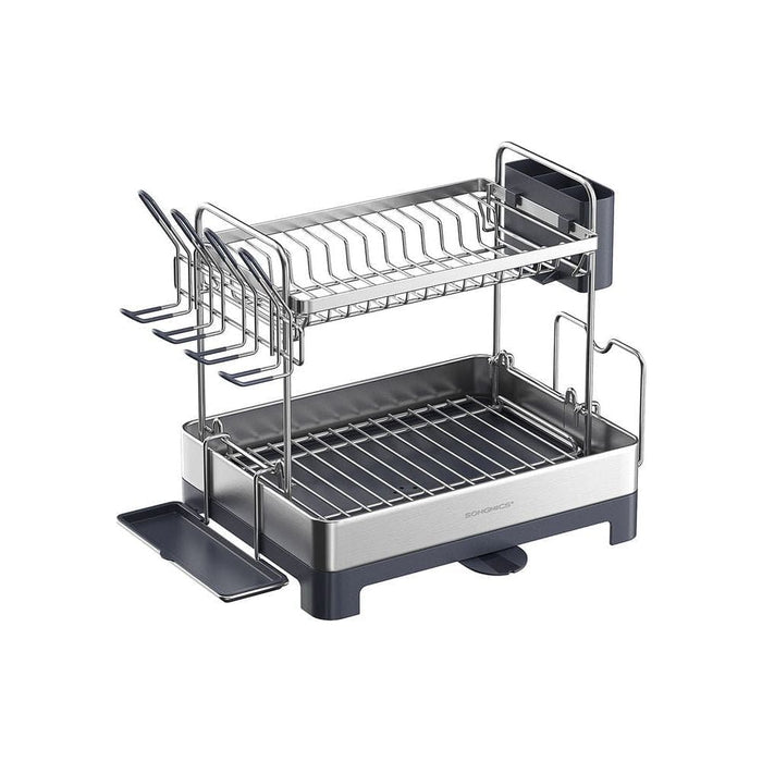 Stainless Steel Dish Drainer with Drip Tray 2 Tier