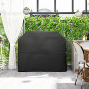 Black Waterproof BBQ Cover 600D Oxford Fabric Rip-Proof with Windproof Straps 147cm by Outsunny