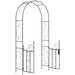 Black Metal Garden Arch With Double Gates for Climbing Plants and Weddings by Outsunny