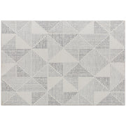 Large Geometric Area Rug Soft Washable Non Slip Carpet For Living Room Or Bedroom Grey