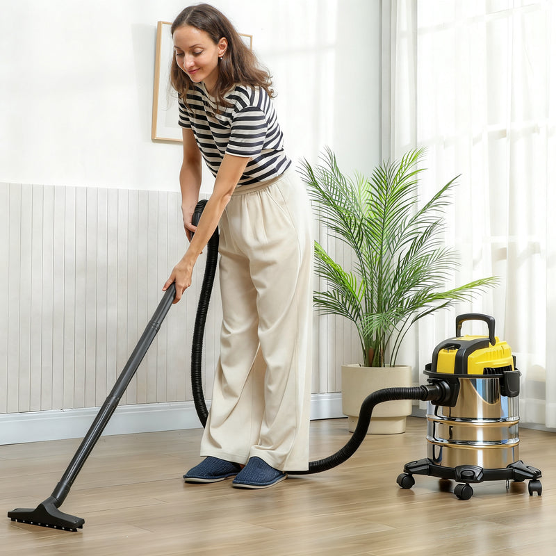 1200W Wet and Dry Vacuum Cleaner With Blower and Triple Filters for Home or Workshop Black AOSOM