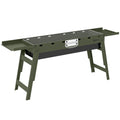 Portable Folding Charcoal Barbecue with Side Shelves for Easy Outdoor Grilling Green Outsunny