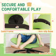 Butterfly Shaped Kids Swivel Chair for Sensory Play and Balance Training Green AOSOM
