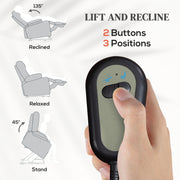 Light Grey Velvet Feel Electric Riser Recliner Massage Armchair by HOMCOM