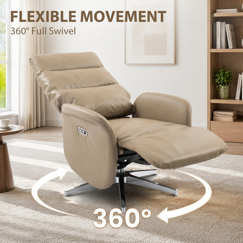 Electric Recliner Chair With Full-Body Support and USB Charging for Living Room Comfort