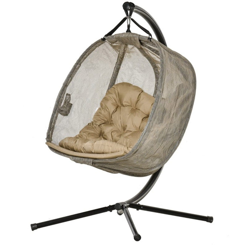 Double Egg Swing Chair With Stand, Pure Relaxation Outsunny