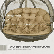 Double Egg Swing Chair With Stand, Pure Relaxation Outsunny