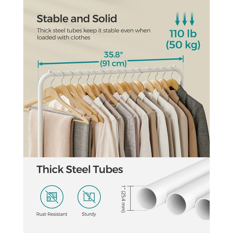 Double Rail Clothes Rack with Wheels by Songmics