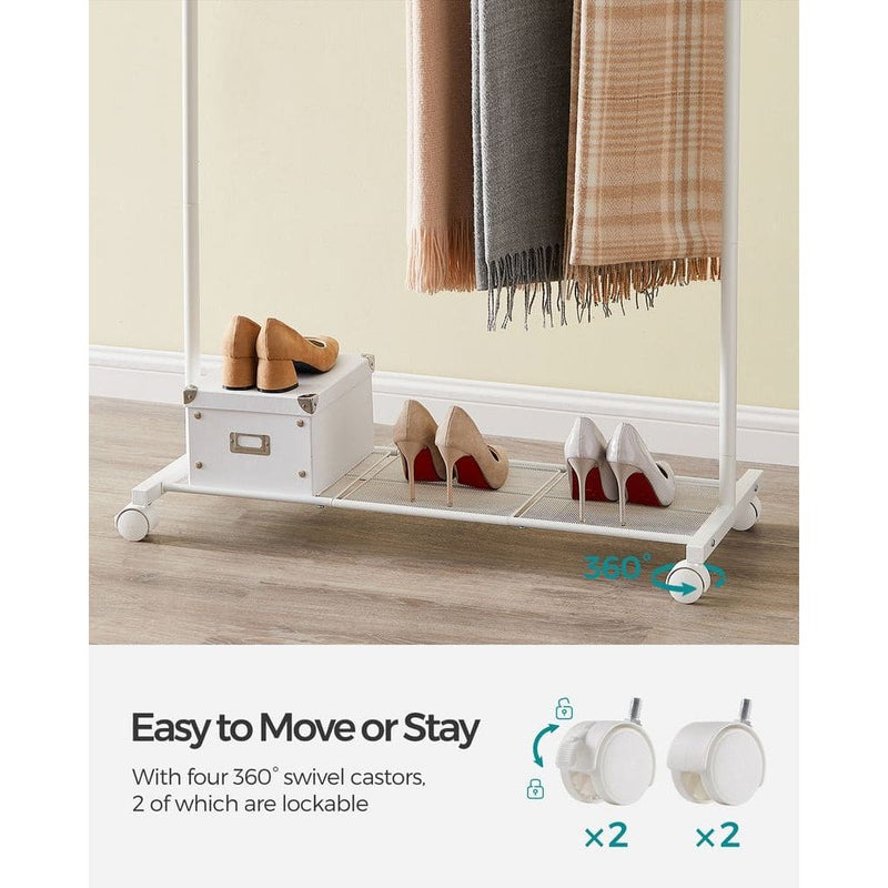 Double Rail Clothes Rack with Wheels by Songmics