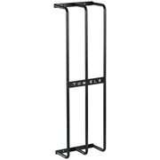 Wall Mounted Metal Towel Rack With Six Rails For Bathroom Storage, Black AOSOM
