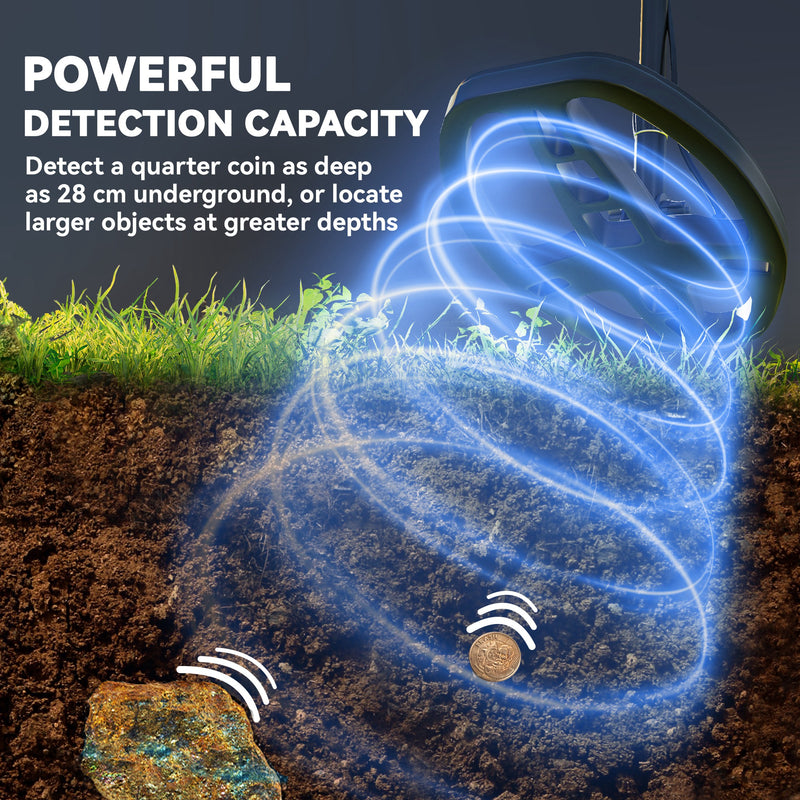 Metal Detector for Adults and Beginners with Waterproof Coil and LCD Display by Outsunny AOSOM