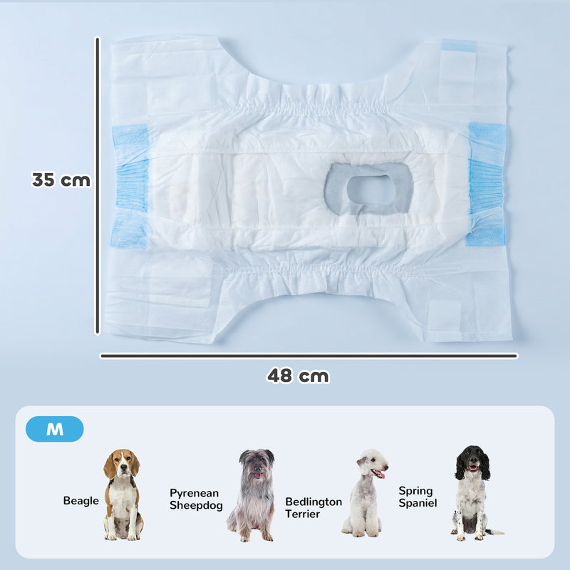 Disposable Dog Pants for Medium Female Dogs Prevent Leaks and Mess at Home White