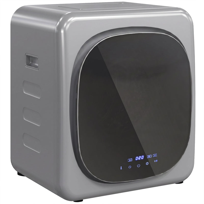 Compact Vented Tumble Dryer for Small Flats and Caravans with Quick Drying Silver