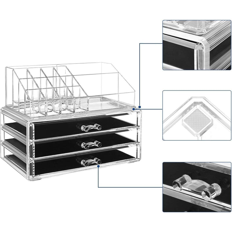 Acrylic Dressing Table Makeup Organiser Songmics