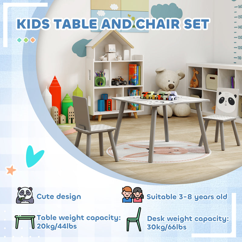 Childrens Activity Table Chair Set With Storage and Easel For Ages 3 to 8 Grey