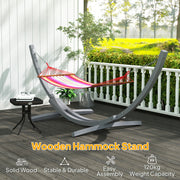 Grey 3.25m Wooden Hammock Stand Universal Fit for Garden Camping and Picnics by Outsunny