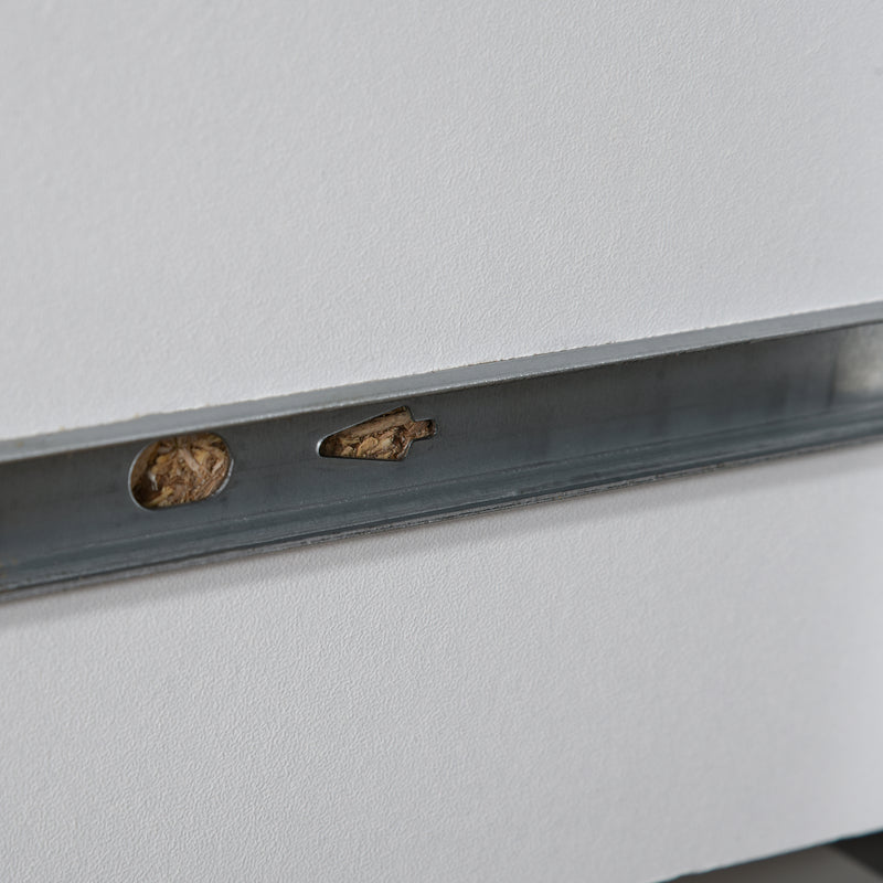 2 Drawer Bedside Cabinet With Metal Base For Bedroom Living Room Or Dorm Storage