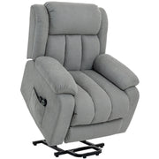 Electric Recliner Chair with Eight Point Massage and Lift Function for Home Comfort Light Grey